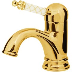 Смеситель для раковины, Boheme Murano, золото арт. 281-MR-W
