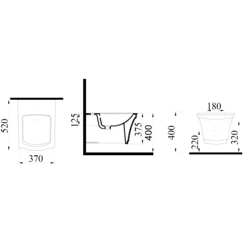 Купить купить подвесное биде с узором gold, boheme hermitage арт. 953-g
