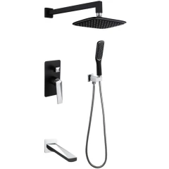 Душевая система, Boheme Venturo, черный, хром арт. 374-B-2