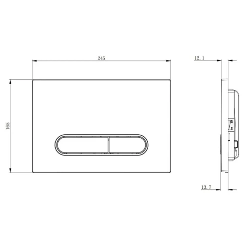 Купить купить клавиша смыва, пластик gun metal для инсталляций geberit, boheme арт. 667-gm