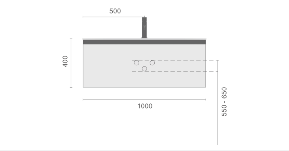 Купить купить тумба под раковину 1 подвесная, armadi art quatro, антрацит арт. 790-m1-100-a-a