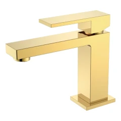 Смеситель для раковины, Boheme Qubic, золото арт. 471-G