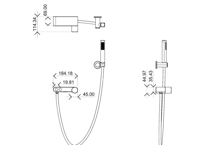 Купить купить смеситель для ванны shine gun metall linea, boheme stick, арт. 123-sgm.3
