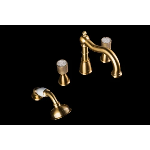 Купить купить смеситель на борт ванны, boheme royal cristal, бронза арт. 391-royal/crst