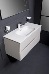 Тумба под раковину, подвесная, Armadi Art Vallessi, кашемир арт. 837-100-C mat