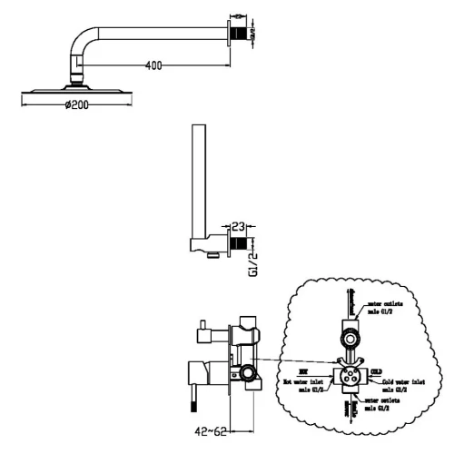 Купить купить душевая система, boheme uno, белый арт. 464-mw