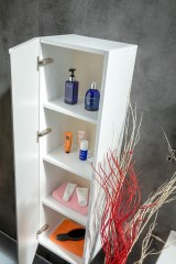 Шкаф пенал, подвесной, Armadi Art Capolda, белый арт. 849-120-W