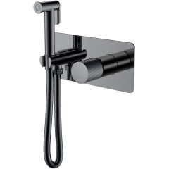 Гигиенический душ со смесителем, Boheme Stick, оружейная сталь арт. 127-SGM.2