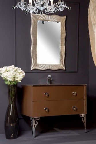 Купить купить тумба под раковину, подвесная, armadi art neoart, dark brown арт. 831-100-db