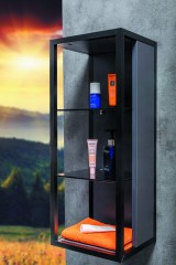 Шкаф пенал, подвесной, Armadi Art Loft, антрацит, черный арт. 895-A