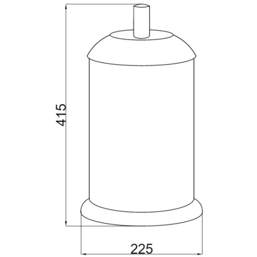 Купить купить ведро для мусора, boheme murano cristal, хром арт. 10914-crst-br