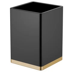 Стакан для зубных щеток, Boheme, черный, золото арт. 10961-B-G