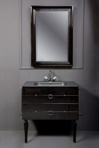 Купить купить тумба под раковину avangarde piazza подвесная, armadi art vallessi, черный, хром арт. 841-080-bcr