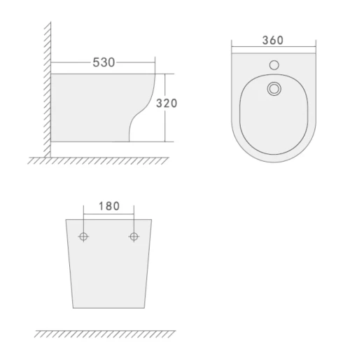 Купить купить биде подвесное, boheme fiore, белый арт. 978-bidet-mw