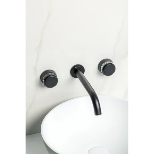 Купить купить смеситель для раковины, boheme aura, черный арт. 152-2-b-a