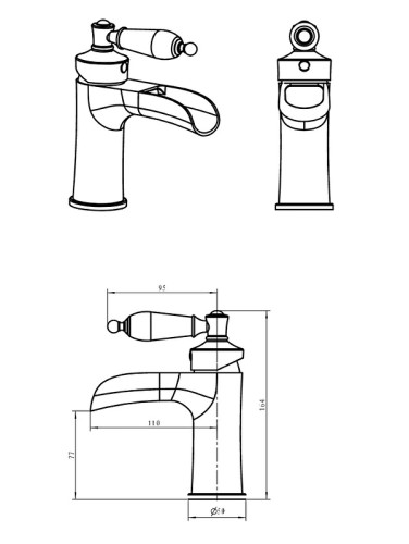 Купить купить смеситель для раковины, boheme vogue, бронза арт. 201-sw