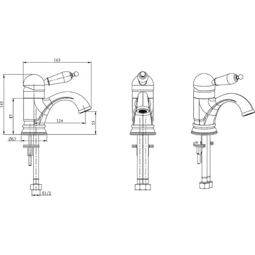 Купить купить смеситель для раковины, boheme medici, бронза арт. 301