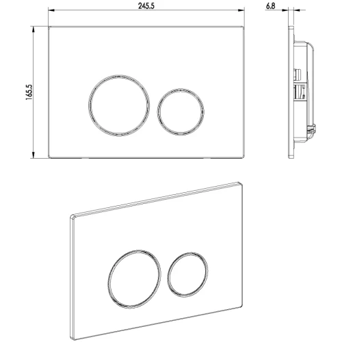 Купить купить клавиша смыва, ультраплоская matt gold geberit 300-серия, boheme арт. 649-mg