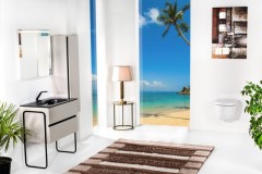 Шкаф пенал, подвесной, Armadi Art Vallessi, кашемир арт. 836-C matt