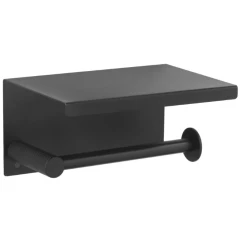 Держатель туалетной бумаги с полкой, Boheme Uno, черный арт. 10971-B