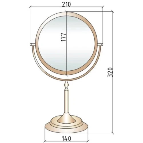 Купить купить косметическое зеркало с увеличением, boheme imperiale, золото арт. 504