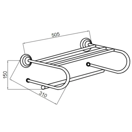 Купить купить полка для полотенец, boheme medici, бронза арт. 10627