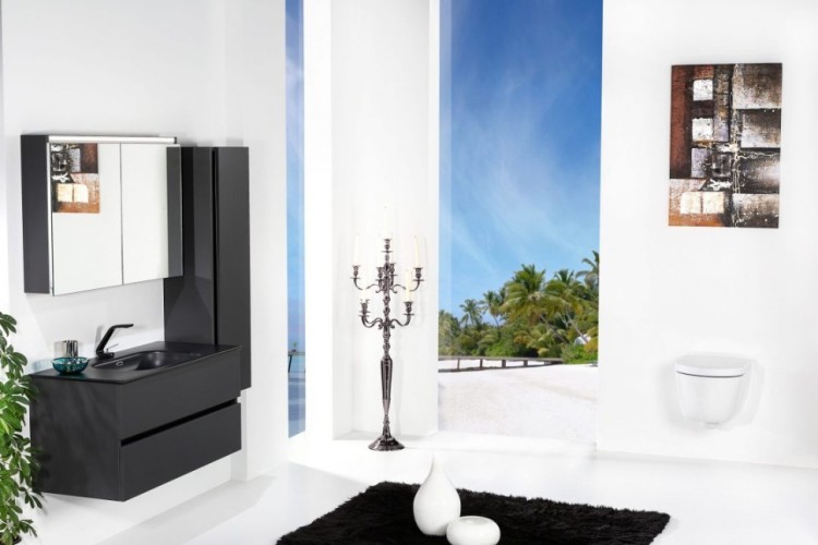 Купить купить зеркальный шкаф с подсветкой, armadi art vallessi, антрацит арт. 547-a matt