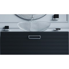 Тумба под раковину Avangarde подвесная, Armadi Art Vallessi, черный, хром арт. 842-080-BCR