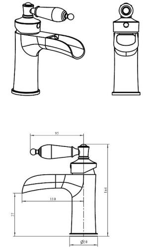 Купить купить смеситель для раковины, boheme vogue, хром арт. 221-sw