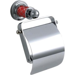 Держатель туалетной бумаги с крышкой, Boheme Murano, хром, рубиновый арт. 10901-R-CR