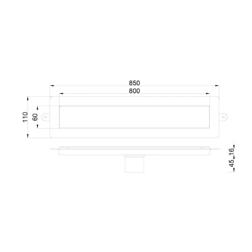 Купить купить душевой лоток с решеткой, armadi art premium linea, хром арт. 982-80-cr