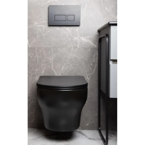 Купить купить унитаз подвесной с сиденьем микролифт, boheme fiore, черный арт. 978-set-b