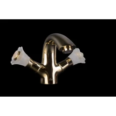 Смеситель для раковины, Boheme Camelia, золото арт. 291-Camelia