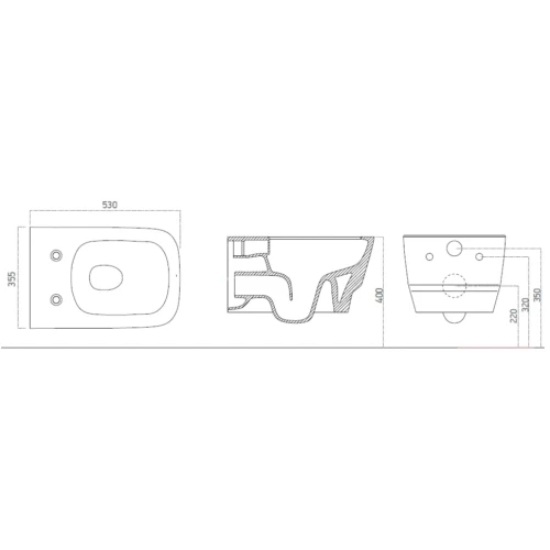 Купить купить унитаз биде подвесной без сиденья, boheme bello, белый арт. 971-2-w